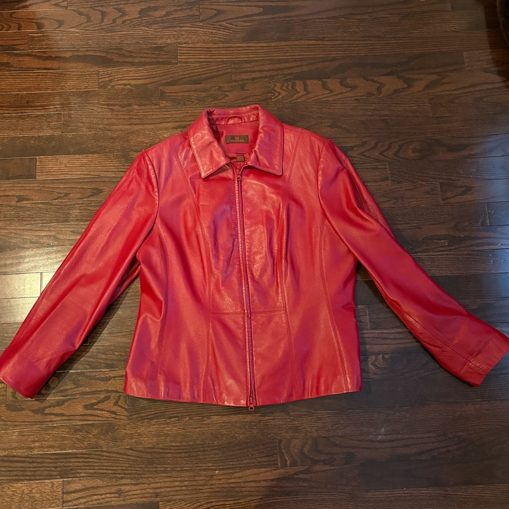 Danier Vintage Red Leather Jacket